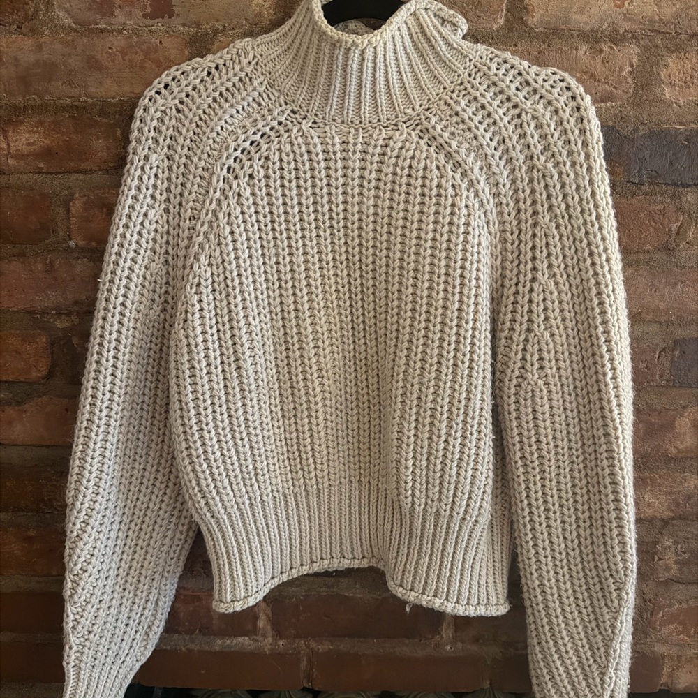 H&M Cream Turtleneck Sweater